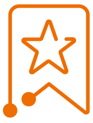 Orange award icon